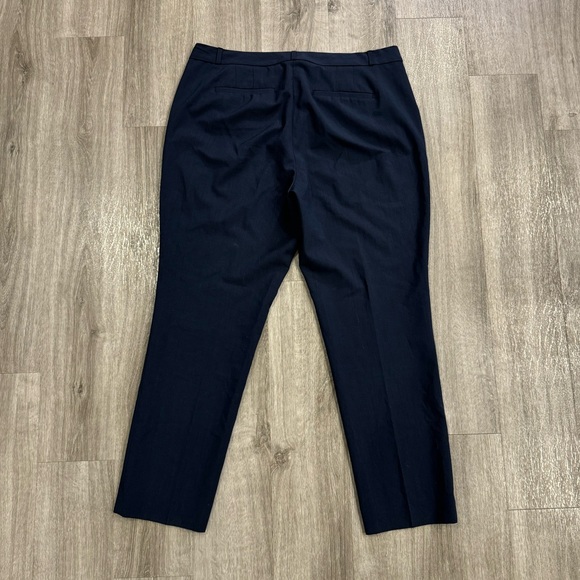 Banana Republic Ryan Pants Women Size 14 Navy Wool Blend Office Career Trousers - Picture 2 of 9